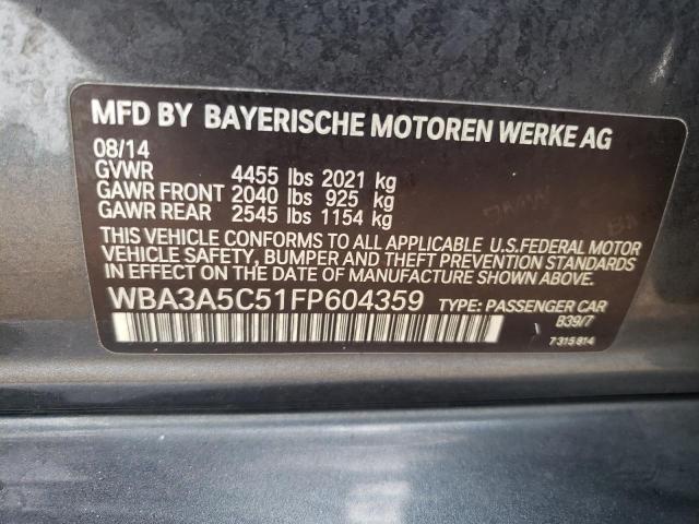 Photo 10 from auction – 2015 BMW 328 I with VIN WBA3A5C51FP604359