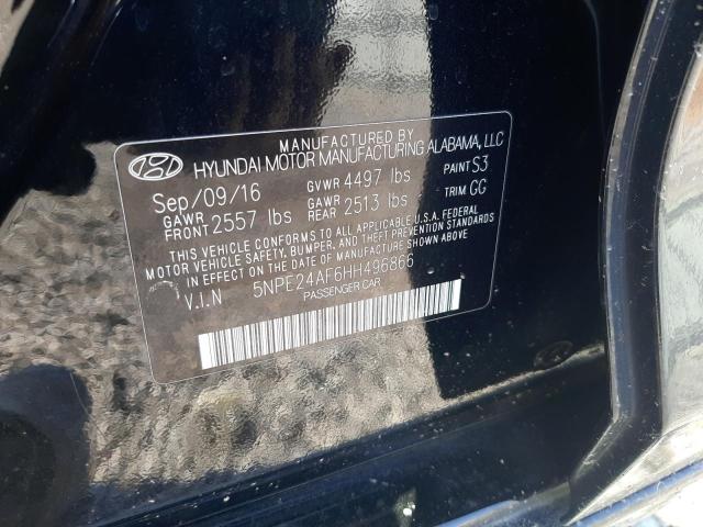 Photo 10 from auction – 2017 HYUNDAI SONATA SE with VIN 5NPE24AF6HH496866