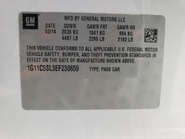 Photo 10 from auction – 2014 CHEVROLET MALIBU 1LT with VIN 1G11C5SL3EF230659