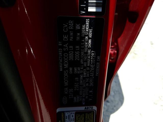 Photo 10 from auction – 2017 KIA FORTE LX with VIN 3KPFL4A7XHE107287