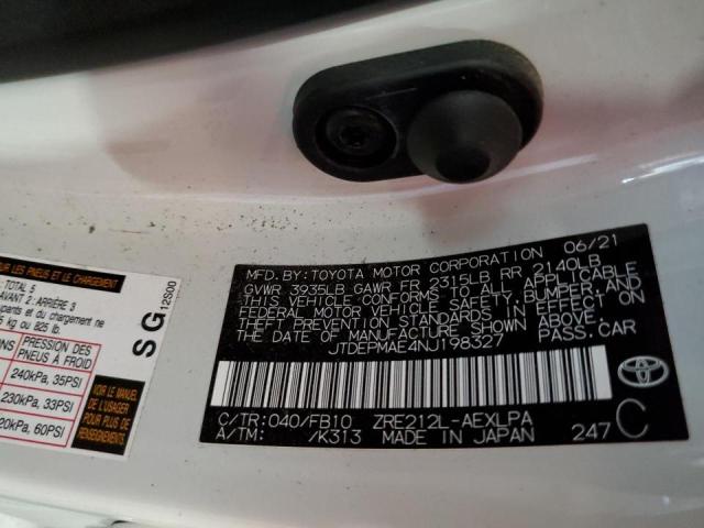 Photo 10 from auction – 2022 TOYOTA COROLLA LE with VIN JTDEPMAE4NJ198327