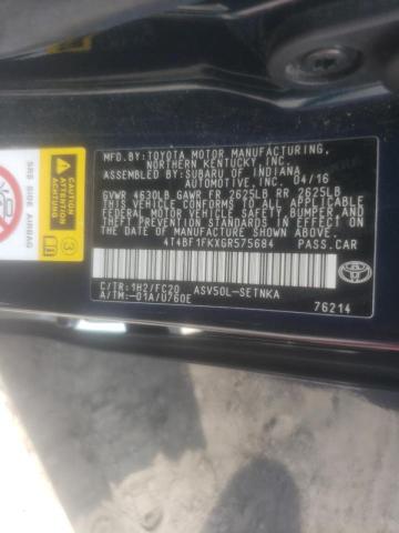 Photo 10 from auction – 2016 TOYOTA CAMRY LE with VIN 4T4BF1FKXGR575684