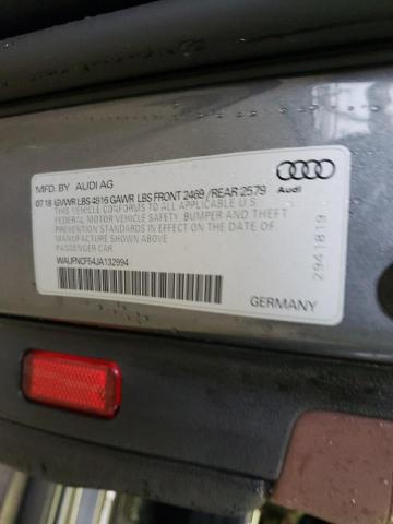 Photo 10 from auction – 2018 AUDI A5 PRESTIG with VIN WAUFNCF54JA132994
