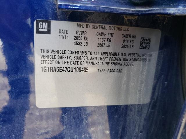 Photo 10 from auction – 2012 CHEVROLET VOLT with VIN 1G1RA6E47CU109435
