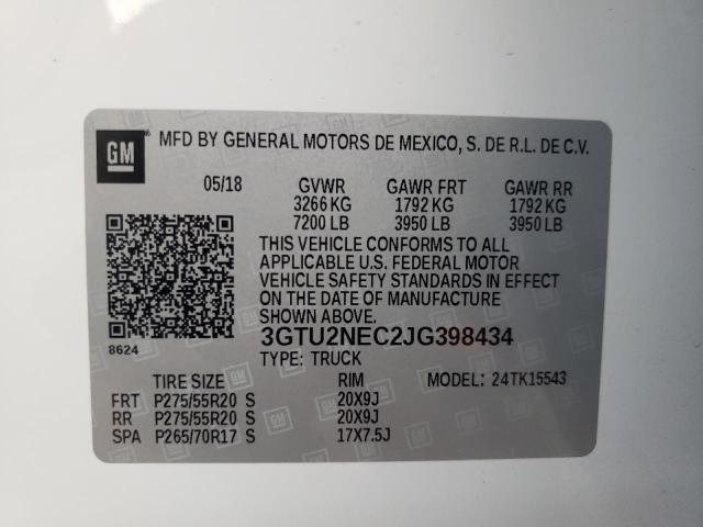 Photo 10 from auction – 2018 GMC SIERRA K15 with VIN 3GTU2NEC2JG398434
