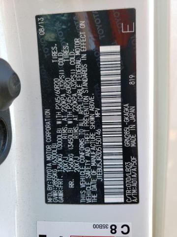 Photo 10 from auction – 2013 TOYOTA 4RUNNER SR with VIN JTEBU5JR3D5150146
