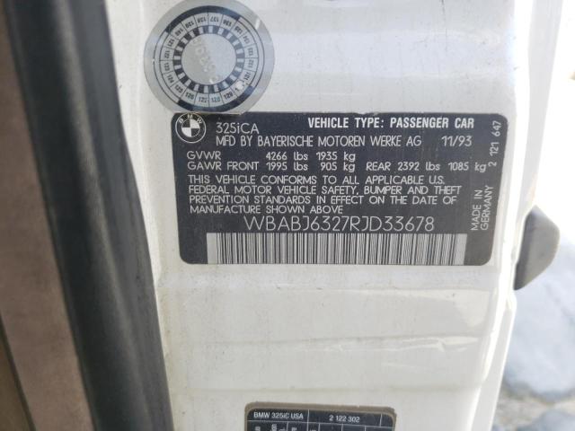 Photo 10 from auction – 1994 BMW 325 IC AUT with VIN WBABJ6327RJD33678