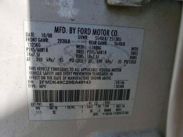 Photo 10 from auction – 2009 FORD EDGE LIMIT with VIN 2FMDK49C29BA49143
