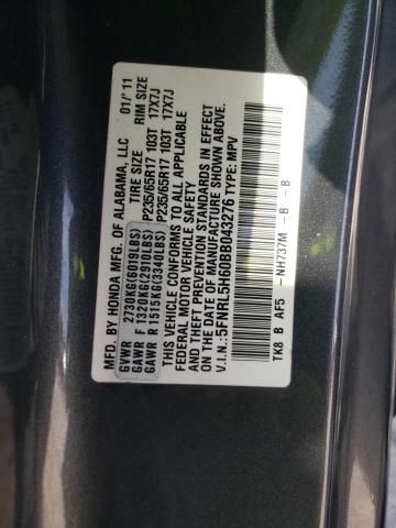 Photo 10 from auction – 2011 HONDA ODYSSEY EX with VIN 5FNRL5H60BB043276