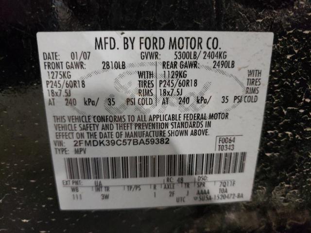 Photo 10 from auction – 2007 FORD EDGE SEL P with VIN 2FMDK39C57BA59382