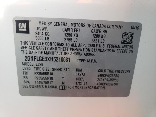 Photo 10 from auction – 2017 CHEVROLET EQUINOX PR with VIN 2GNFLGE3XH6210631