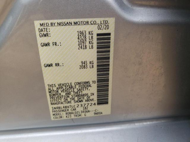 Photo 10 from auction – 2020 NISSAN ALTIMA S with VIN 1N4BL4BV7LC237724
