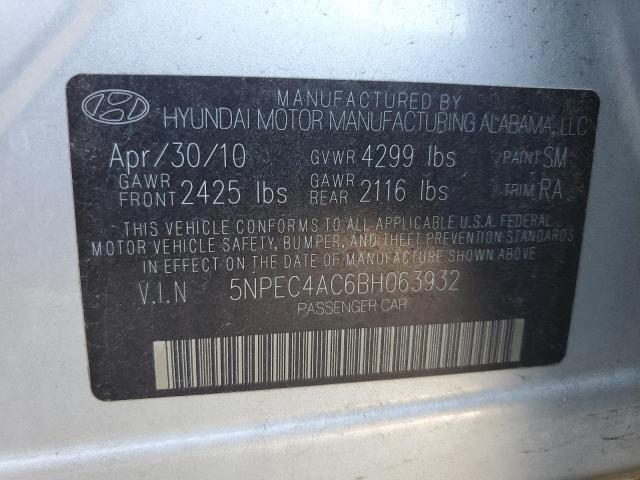 Photo 10 from auction – 2011 HYUNDAI SONATA SE with VIN 5NPEC4AC6BH063932