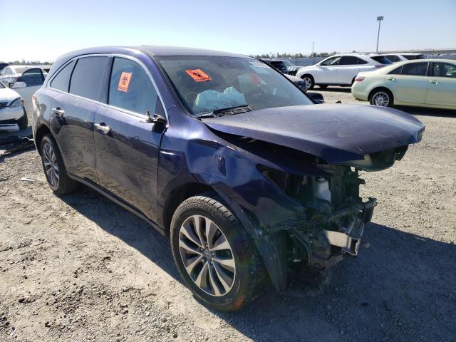 ACURA MDX TECHNO 2014 with VIN 5FRYD3H42EB017387 - Photo from auction