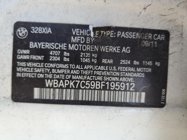 Photo 10 from auction – 2011 BMW 328 XI with VIN WBAPK7C59BF195912