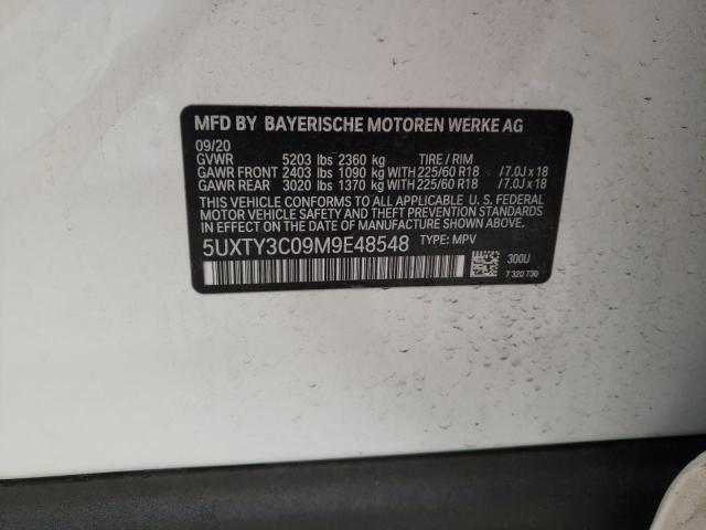 Photo 10 from auction – 2021 BMW X3 SDRIVE3 with VIN 5UXTY3C09M9E48548