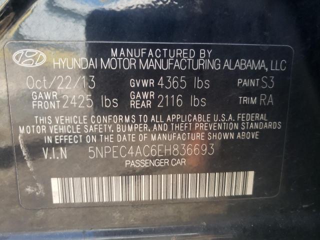 Photo 10 from auction – 2014 HYUNDAI SONATA SE with VIN 5NPEC4AC6EH836693