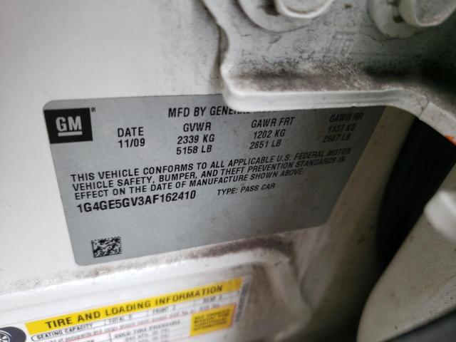 Photo 10 from auction – 2010 BUICK LACROSSE C with VIN 1G4GE5GV3AF162410