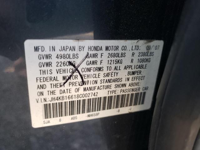 Photo 10 from auction – 2008 ACURA RL with VIN JH4KB16618C002742
