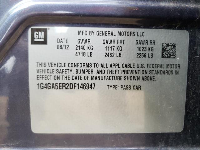 Photo 10 from auction – 2013 BUICK LACROSSE with VIN 1G4GA5ER2DF146947