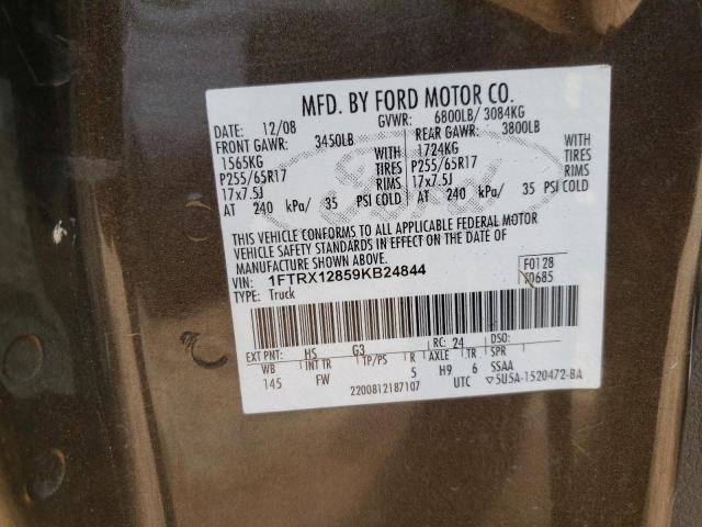 Photo 10 from auction – 2009 FORD F150 SUPER with VIN 1FTRX12859KB24844