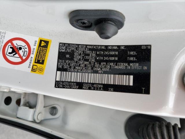 Photo 10 from auction – 2018 TOYOTA HIGHLANDER with VIN 5TDBZRFH6JS850861