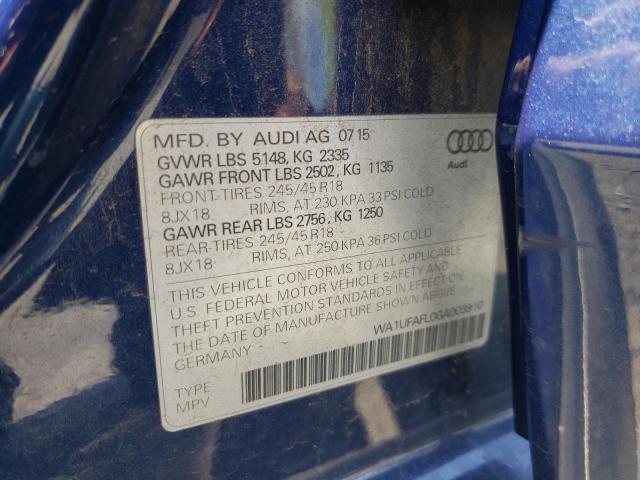 Photo 10 from auction – 2016 AUDI A4 ALLROAD with VIN WA1UFAFL0GA003910