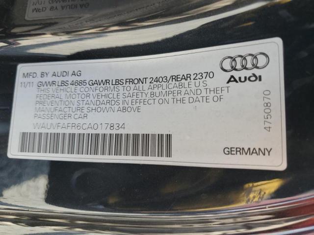 Photo 10 from auction – 2012 AUDI A5 PRESTIG with VIN WAUVFAFR6CA017834