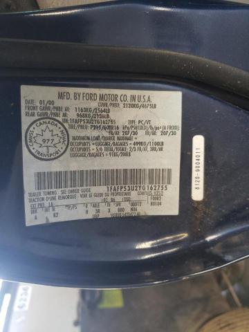 Photo 10 from auction – 2000 FORD TAURUS SE with VIN 1FAFP53U2YG162755