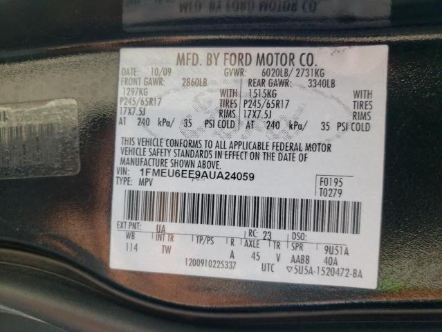 Photo 10 from auction – 2010 FORD EXPLORER E with VIN 1FMEU6EE9AUA24059