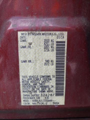 Photo 10 from auction – 2014 NISSAN ALTIMA 2.5 with VIN 1N4AL3AP3EC324287