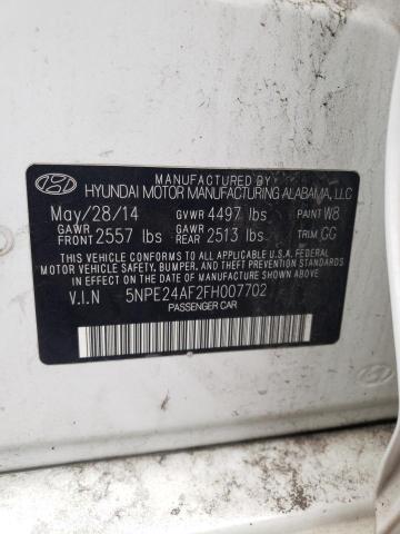 Photo 10 from auction – 2015 HYUNDAI SONATA SE with VIN 5NPE24AF2FH007702