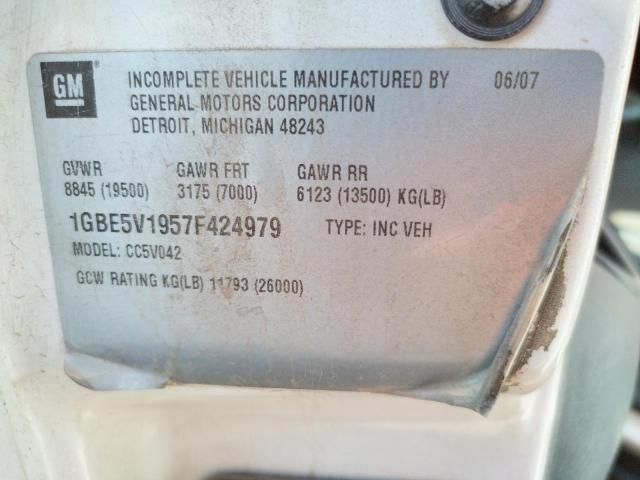 Photo 10 from auction – 2007 CHEVROLET C5500 C5V0 with VIN 1GBE5V1957F424979