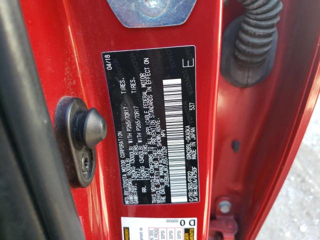 Photo 10 from auction – 2018 TOYOTA 4RUNNER SR with VIN JTEBU5JR7J5577339