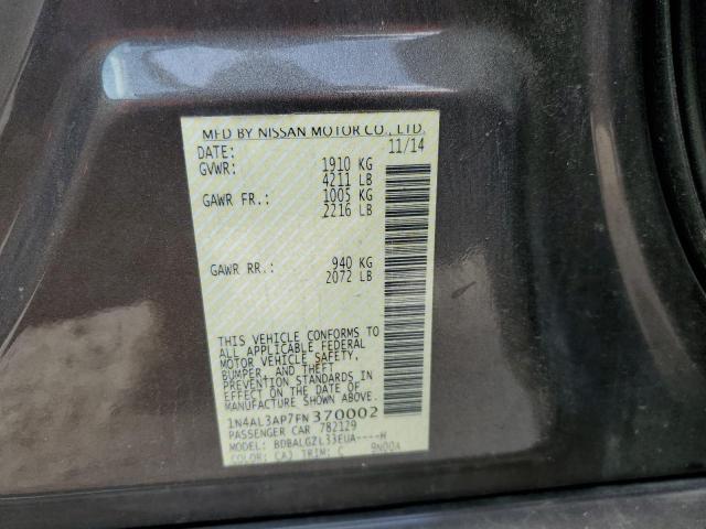 Photo 10 from auction – 2015 NISSAN ALTIMA 2.5 with VIN 1N4AL3AP7FN370002