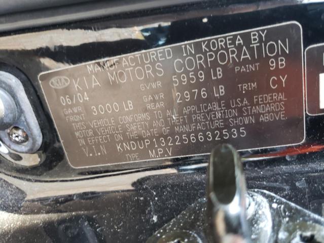 Photo 10 from auction – 2005 KIA SEDONA with VIN KNDUP132256632535