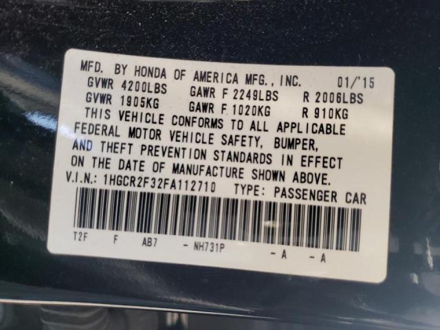 Photo 10 from auction – 2015 HONDA ACCORD LX with VIN 1HGCR2F32FA112710