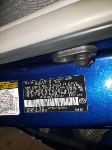 Photo 10 from auction – 2007 TOYOTA CAMRY CE with VIN 4T1BE46K87U082567