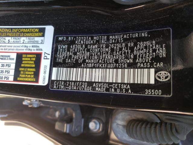 Photo 10 from auction – 2015 TOYOTA CAMRY LE with VIN 4T1BF1FKXFU071256