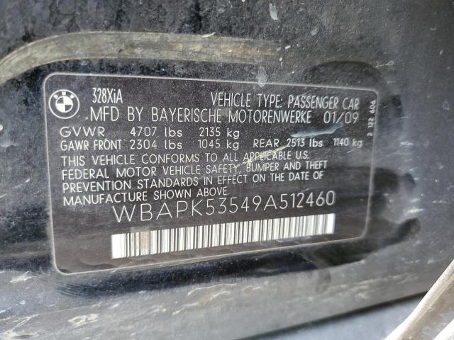 Photo 10 from auction – 2009 BMW 328XI with VIN WBAPK53549A512460