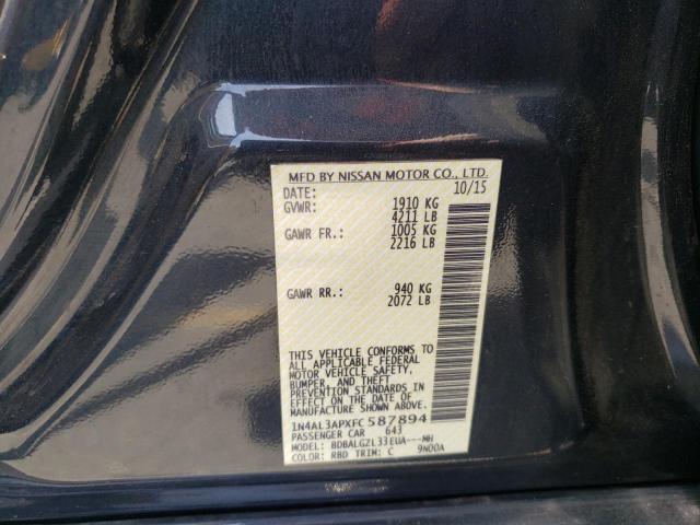 Photo 10 from auction – 2015 NISSAN ALTIMA 2.5 with VIN 1N4AL3APXFC587894