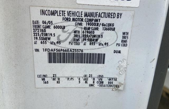 Photo 10 from auction – 2006 FORD F550 SUPER with VIN 1FDAF56P66EA25576