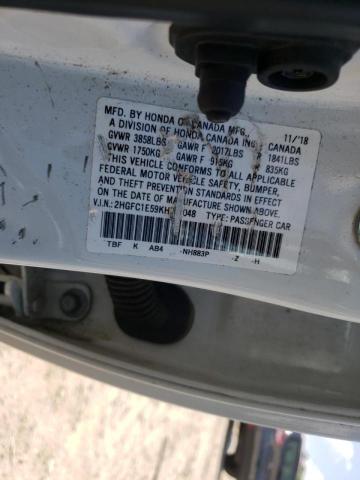 Photo 10 from auction – 2019 HONDA CIVIC SI with VIN 2HGFC1E59KH701048