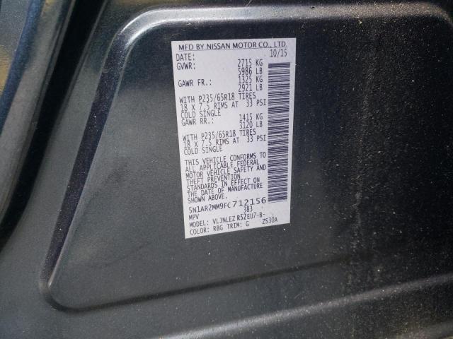 Photo 10 from auction – 2015 NISSAN PATHFINDER with VIN 5N1AR2MM9FC712156