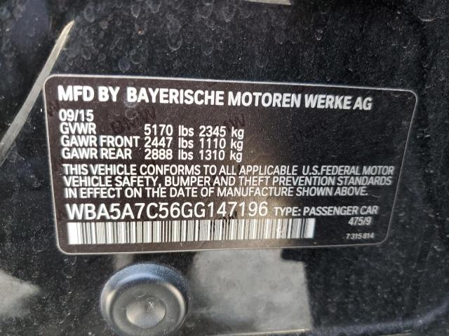 Photo 10 from auction – 2016 BMW 528 XI with VIN WBA5A7C56GG147196