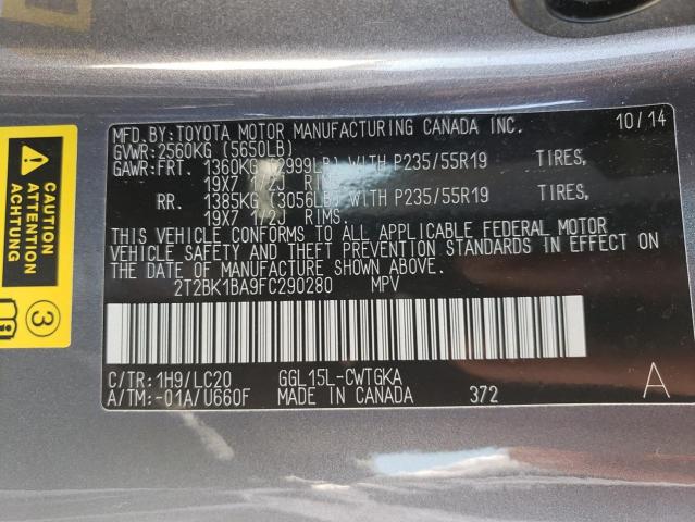 Photo 10 from auction – 2015 LEXUS RX 350 BAS with VIN 2T2BK1BA9FC290280