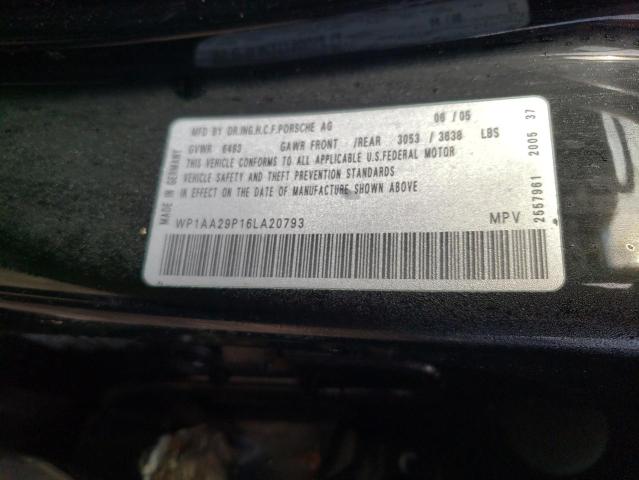 Photo 10 from auction – 2006 PORSCHE CAYENNE with VIN WP1AA29P16LA20793