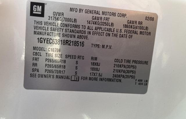 Photo 10 from auction – 2008 CADILLAC ESCALADE L with VIN 1GYEC63818R218516