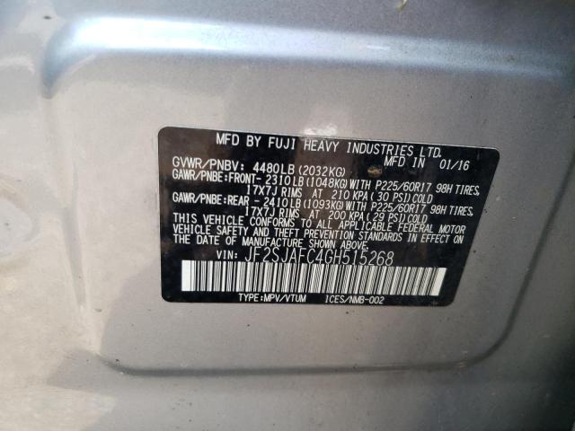 Photo 10 from auction – 2016 SUBARU FORESTER 2 with VIN JF2SJAFC4GH515268