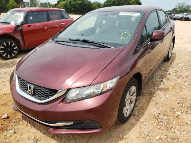 Photo 2 from auction – 2013 HONDA CIVIC LX with VIN 2HGFB2F56DH585155